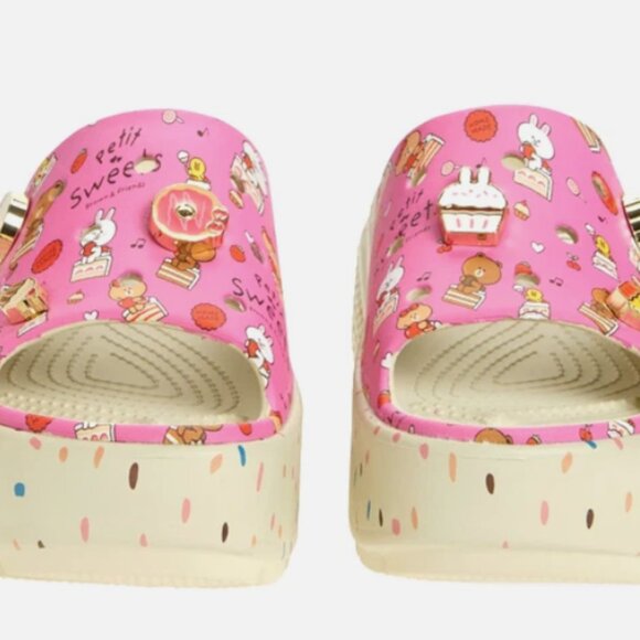 Crocs Adult Line Friends Stomp Slide Platform Sandals W10/M8 NEW - Picture 3 of 5